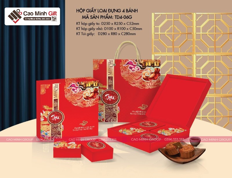 hộp 4 bánh trung thu