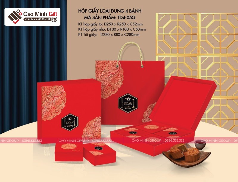 hộp 4 bánh trung thu