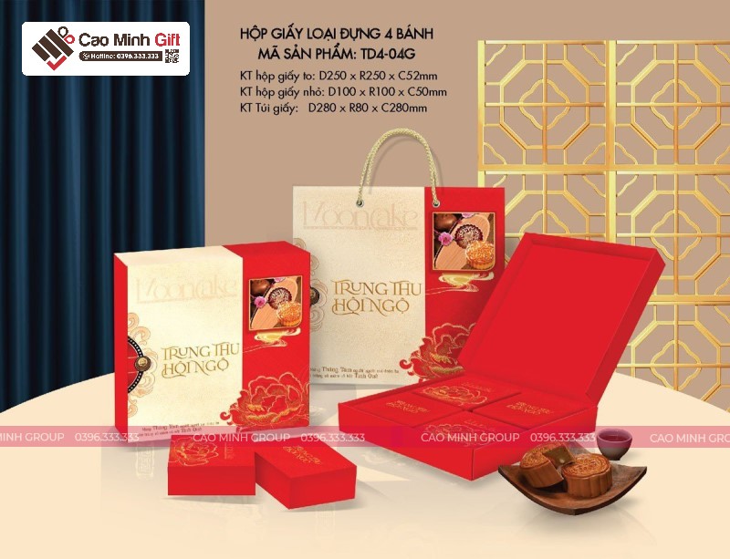 hộp 4 bánh trung thu