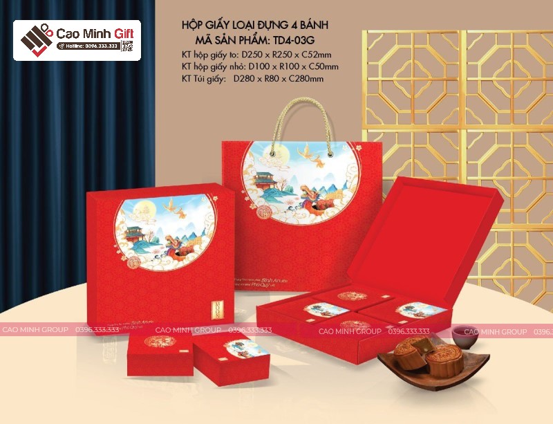 hộp 4 bánh trung thu