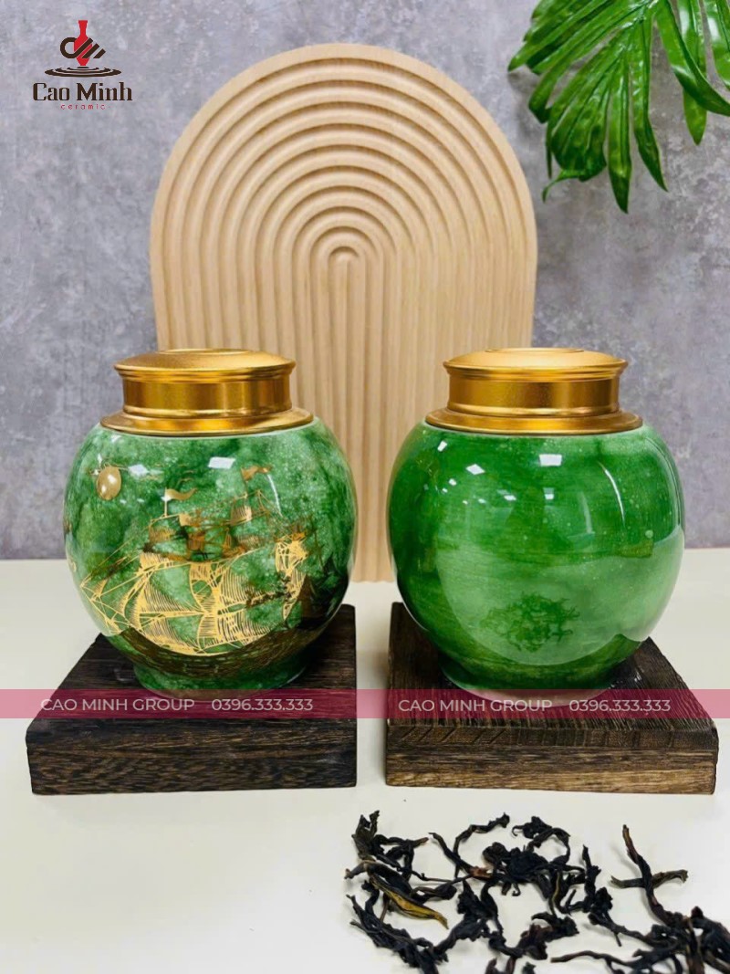 lọ sứ đựng trà cao cấp