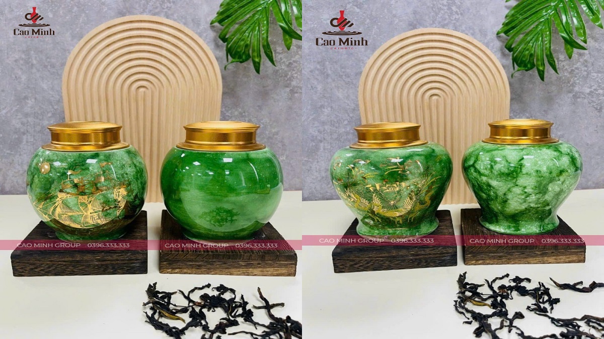 lọ sứ đựng trà cao cấp