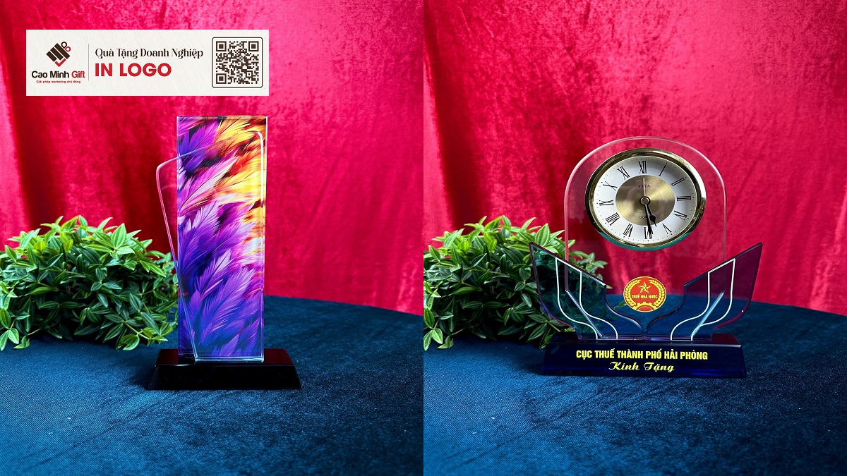 cúp thuỷ tinh theo yêu cầu