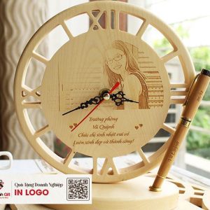 Đồng hồ gỗ quà tặng độc lạ, bắt mắt