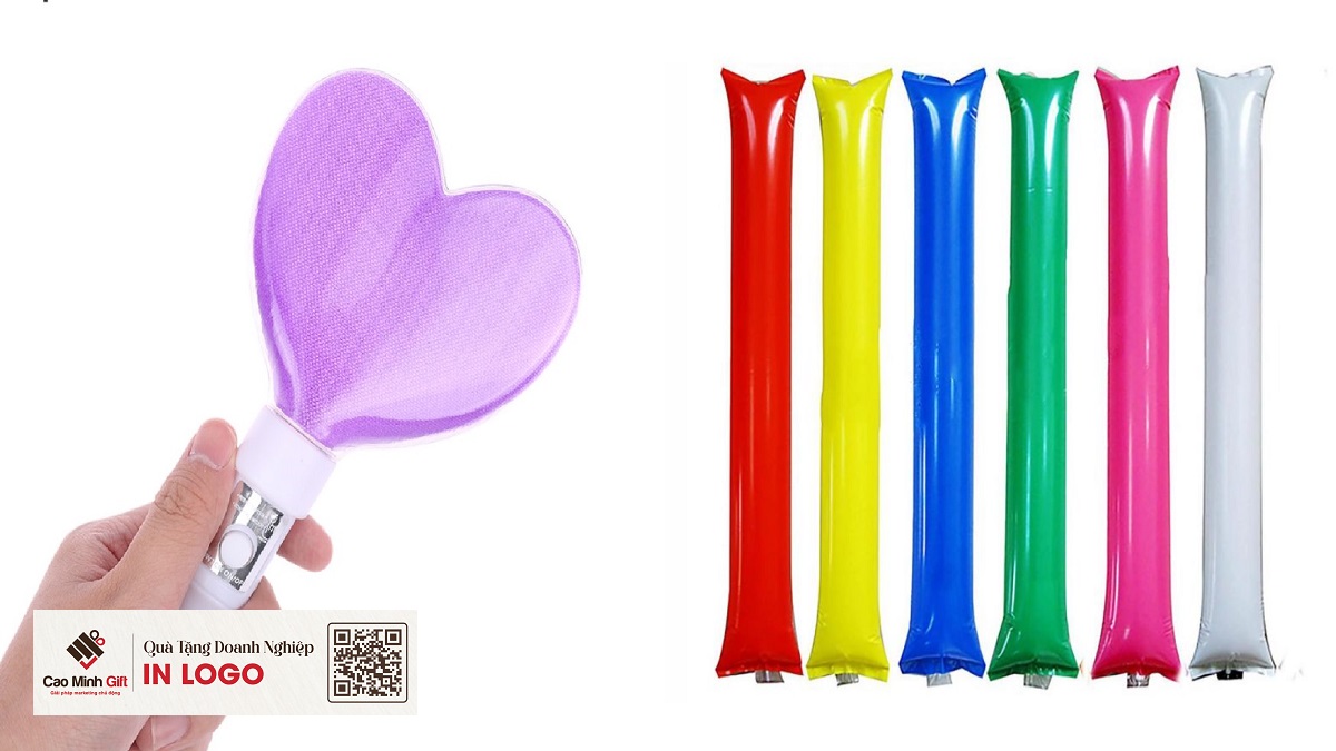 thanh đập cổ vũ in logo