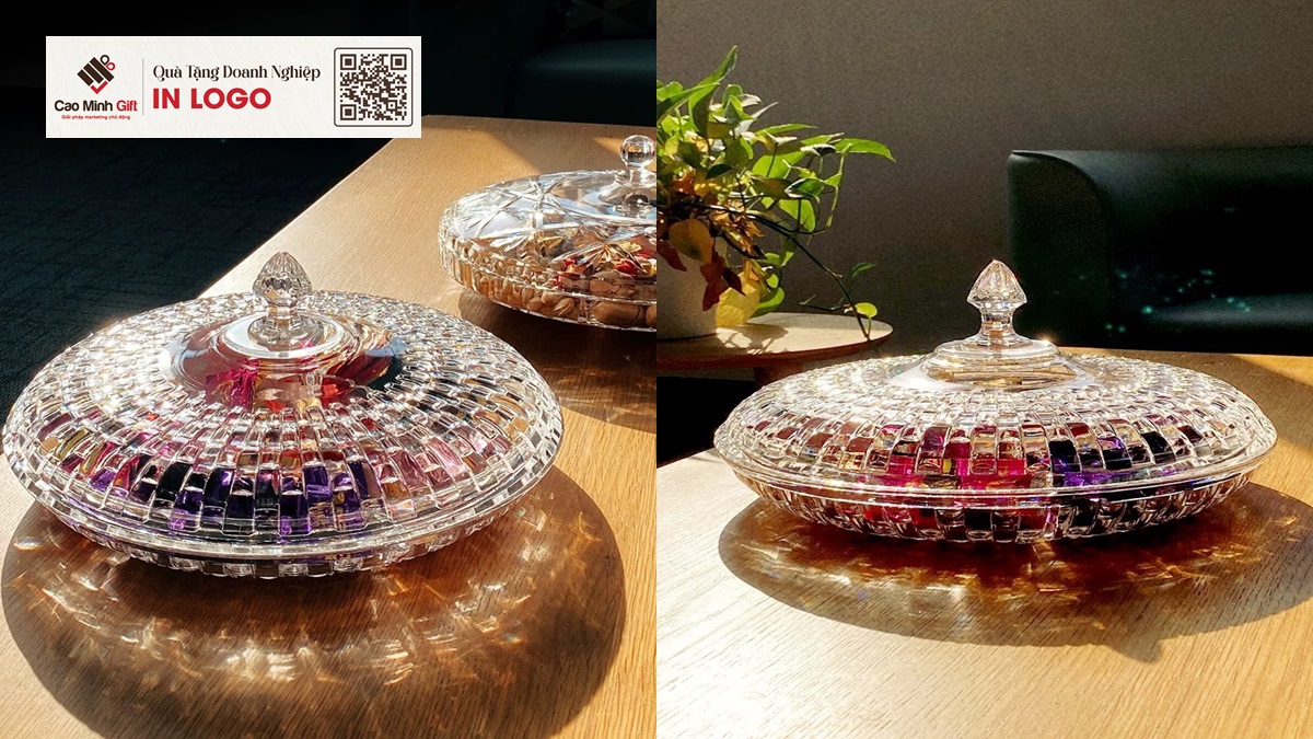 khay đựng mứt thuỷ tinh