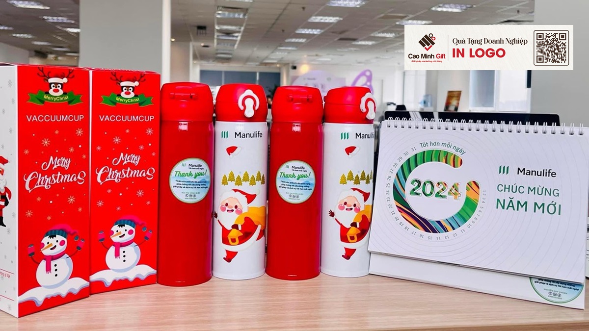 bộ quà tặng giáng sinh Manulife