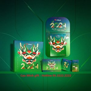 bộ quà tặng Tết nhận diện thương hiệu của ngân hàng VPBank