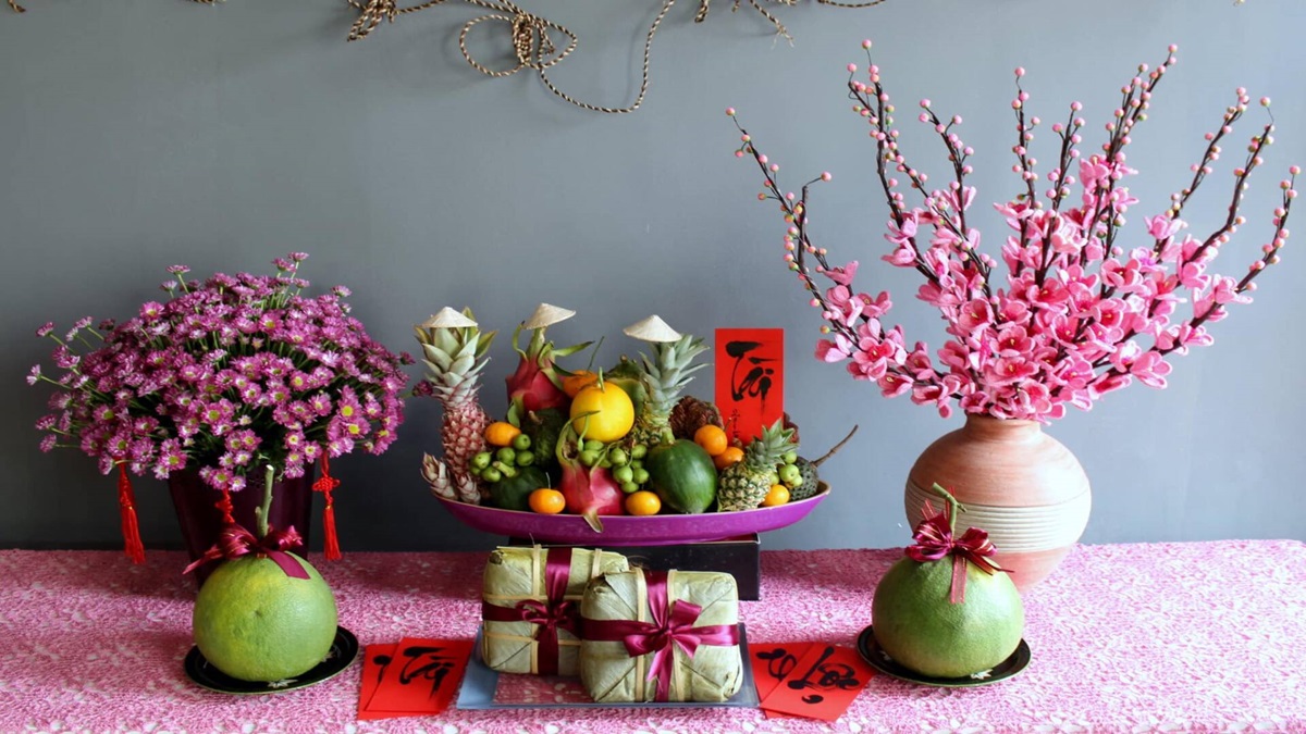 trang trí mâm ngũ quả ngày Tết