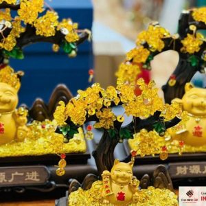 Ý nghĩa tượng mèo thần tài cây vàng phú quý