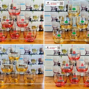 Bộ cốc thủy tinh cao cấp dáng bầu thấp nhập khẩu từ Ba Lan