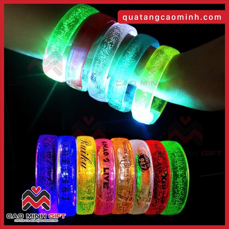 Các mẫu vòng tay led phát sáng có sẵn 2025. Mời in logo làm quà tặng du lịch, sự kiện teambuilding