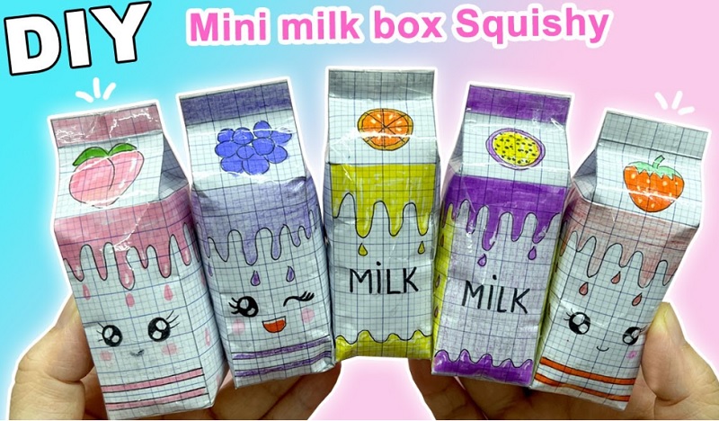 Squishy 3D hình hộp sữa