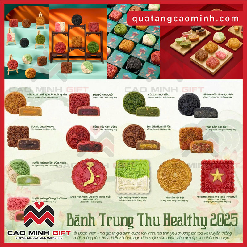 Chiêm ngưỡng menu bánh trung thu helthy thực dưỡng Cao Minh gift mới nhất 2025