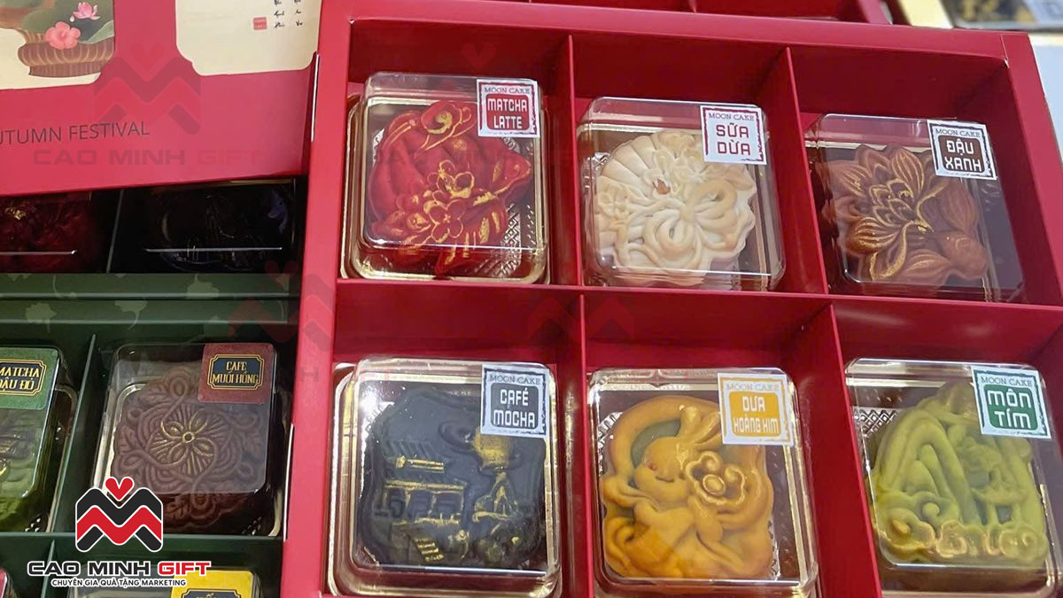 Set 6 bánh trung thu mini chất lượng từ nhân vị tới ngoại hình - Mời đặt in logo