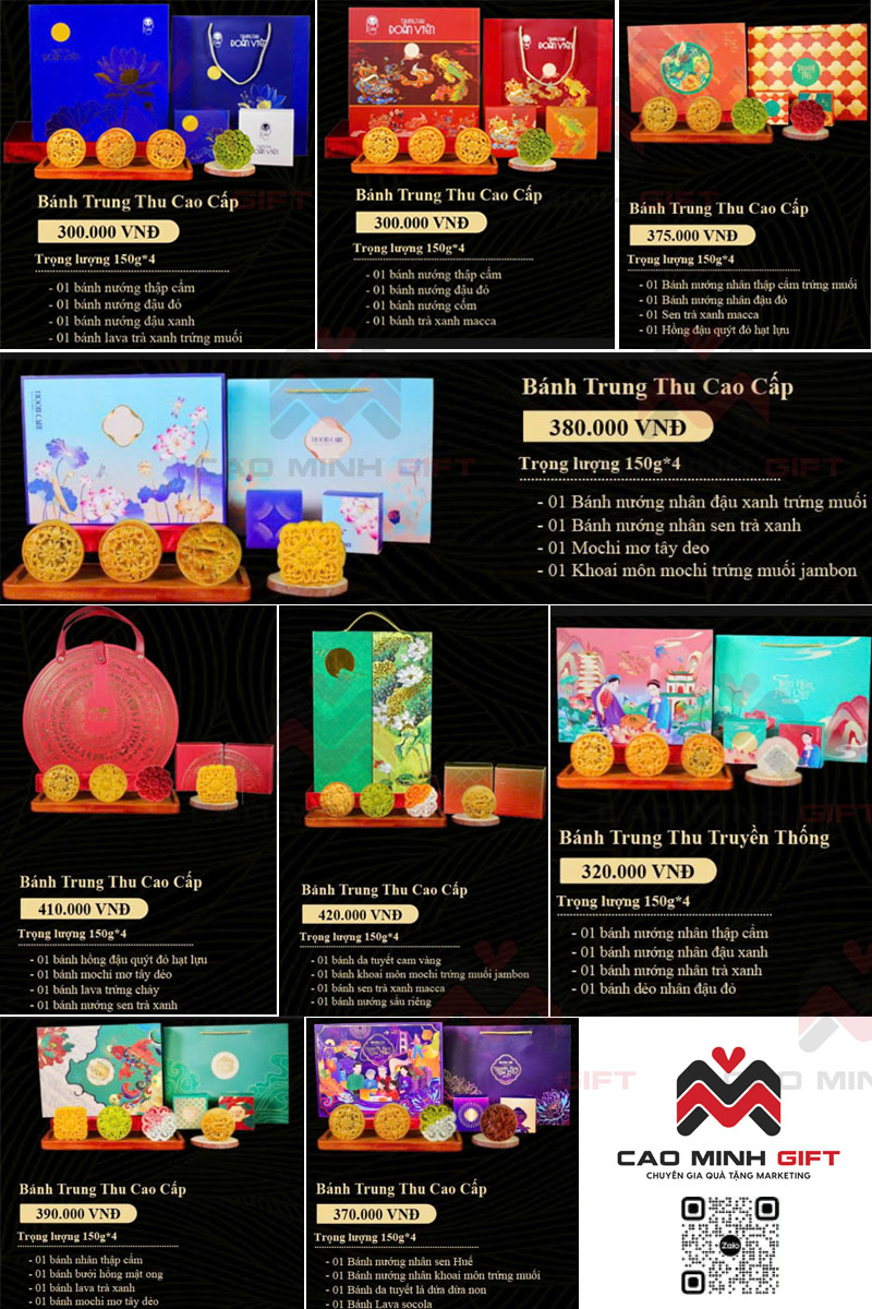 Báo giá set bánh trung thu cao cấp cho doanh nghiệp 2025