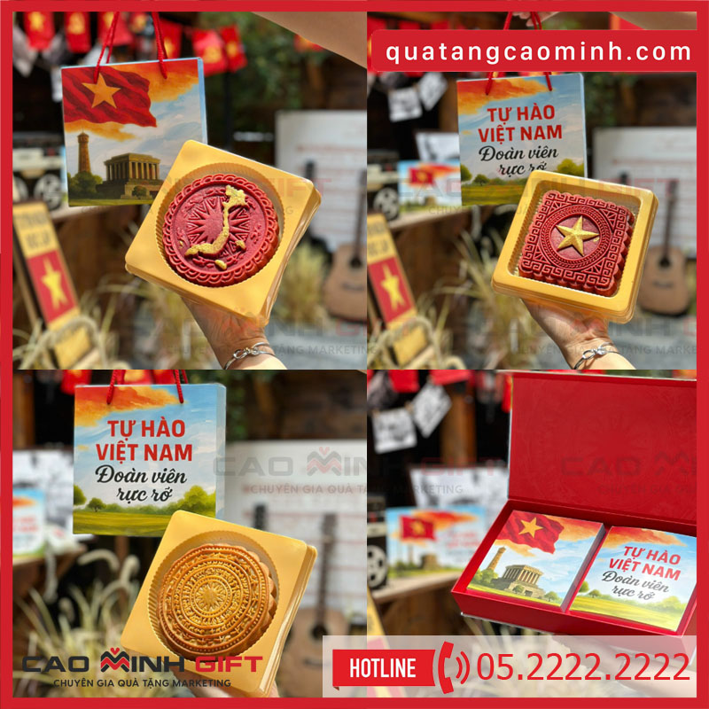 Bánh trung thu nghệ thuật cao cấp vị ngon quên sầu hình thức bắt mắt