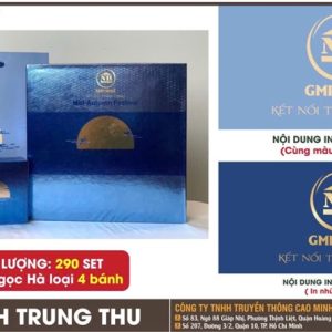bánh trung thu 4 bánh in logo Ngọc Hà theo yêu cầu