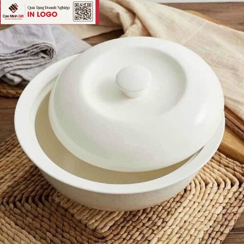 Thố sứ có nắp đậy