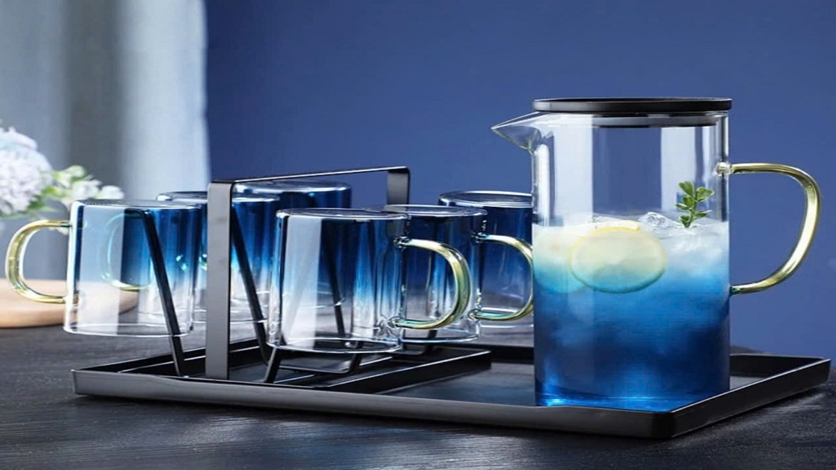 Bộ bình cốc thủy tinh in logo