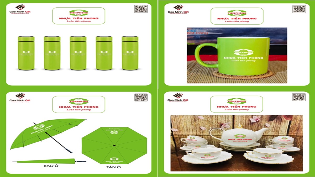 Bộ quà tặng nhận diện thương hiệu màu xanh chất lượng giá rẻ cho doanh nghiệp