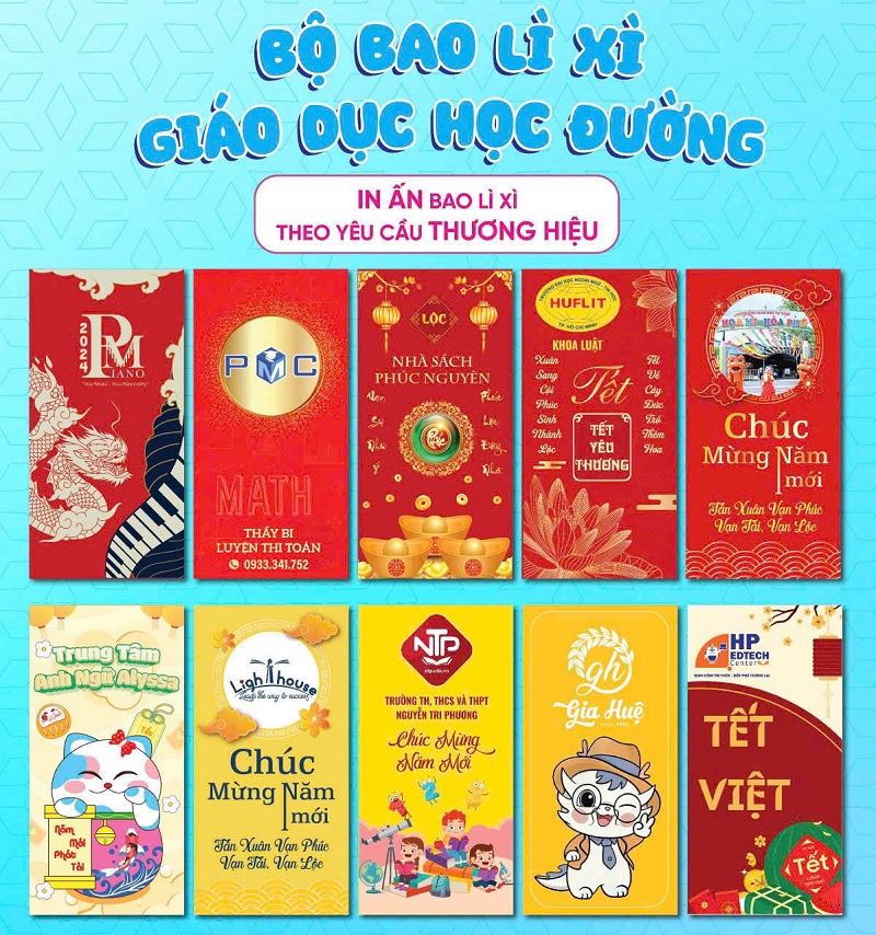 Bộ bao lì xì giáo dục học đường