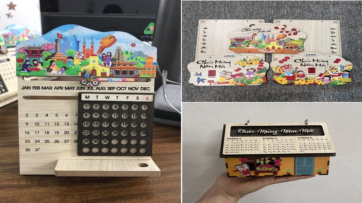 Quà tặng năm mới độc đáo với muôn vàn kiểu dáng mới lạ của lịch Tết 2025