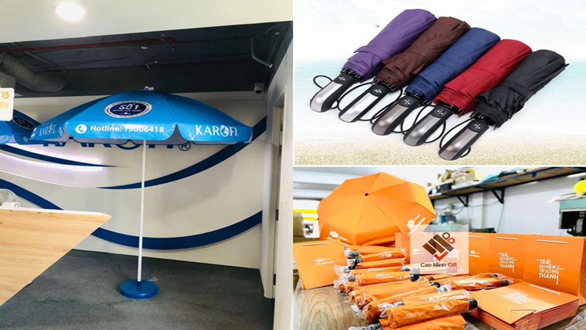 Tư vấn dùng ô dù quà tặng tăng độ phủ thương hiệu