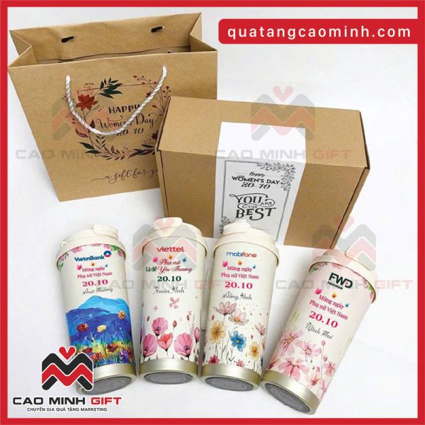 Cốc giữ nhiệt quà tặng 20/10 mẫu mới 2025 tại Cao Minh gift - Mời quý khách hàng B2B in logo, hình ảnh lên sản phẩm!