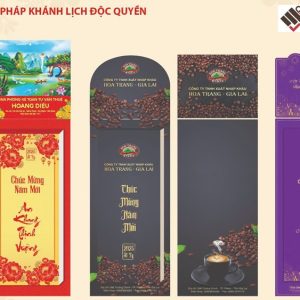 Bộ lịch thư pháp khánh lịch độc quyền 2025