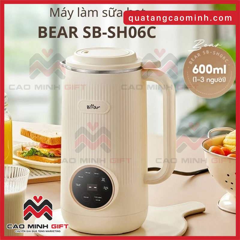 Máy làm sữa hạt Bear in logo - Lựa chọn quà 20/10 tinh tế dành cho chị em yêu bếp, yêu gia đình