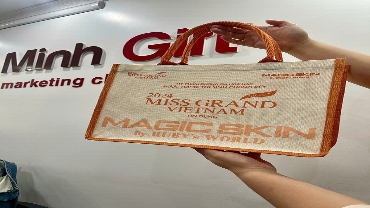 Túi đay cói in logo