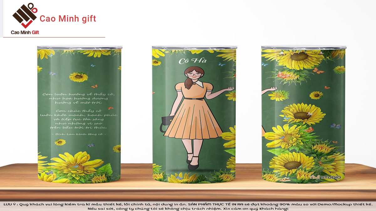 bình giữ nhiệt in hình quà tặng 20/11