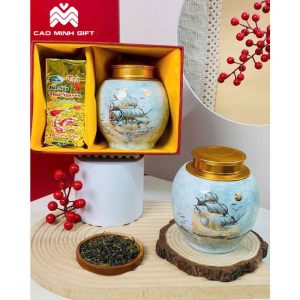 HŨ ĐỰNG TRÀ BẰNG GỐM SỨ