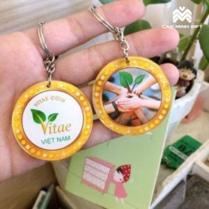 Móc khóa mica in logo