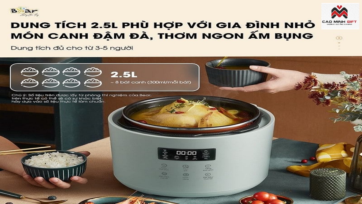 nồi áp suất Bear in logo