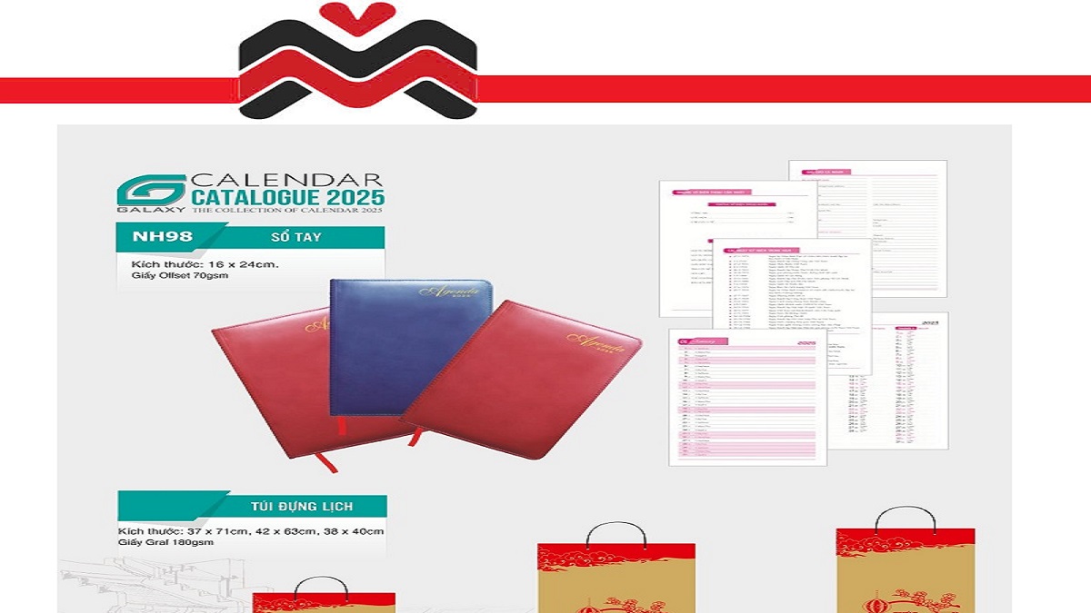 Đặt in bao bì đựng lịch Tết 2025 chất lượng