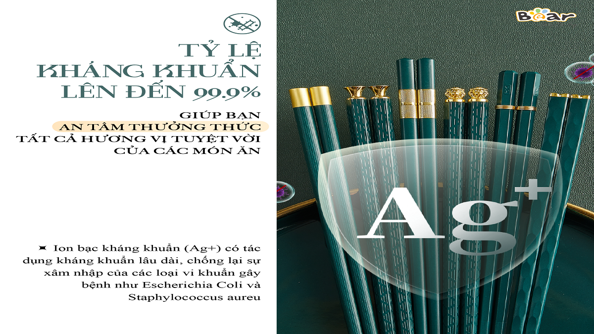 Đũa kháng khuẩn Bear cao cấp
