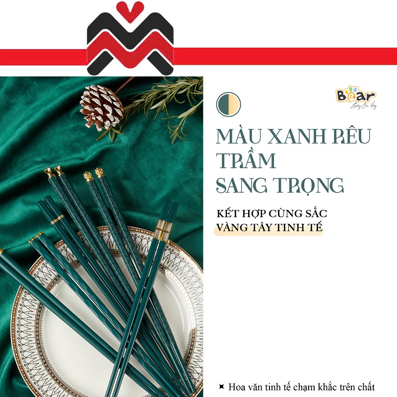 Đũa kháng khuẩn Bear cao cấp