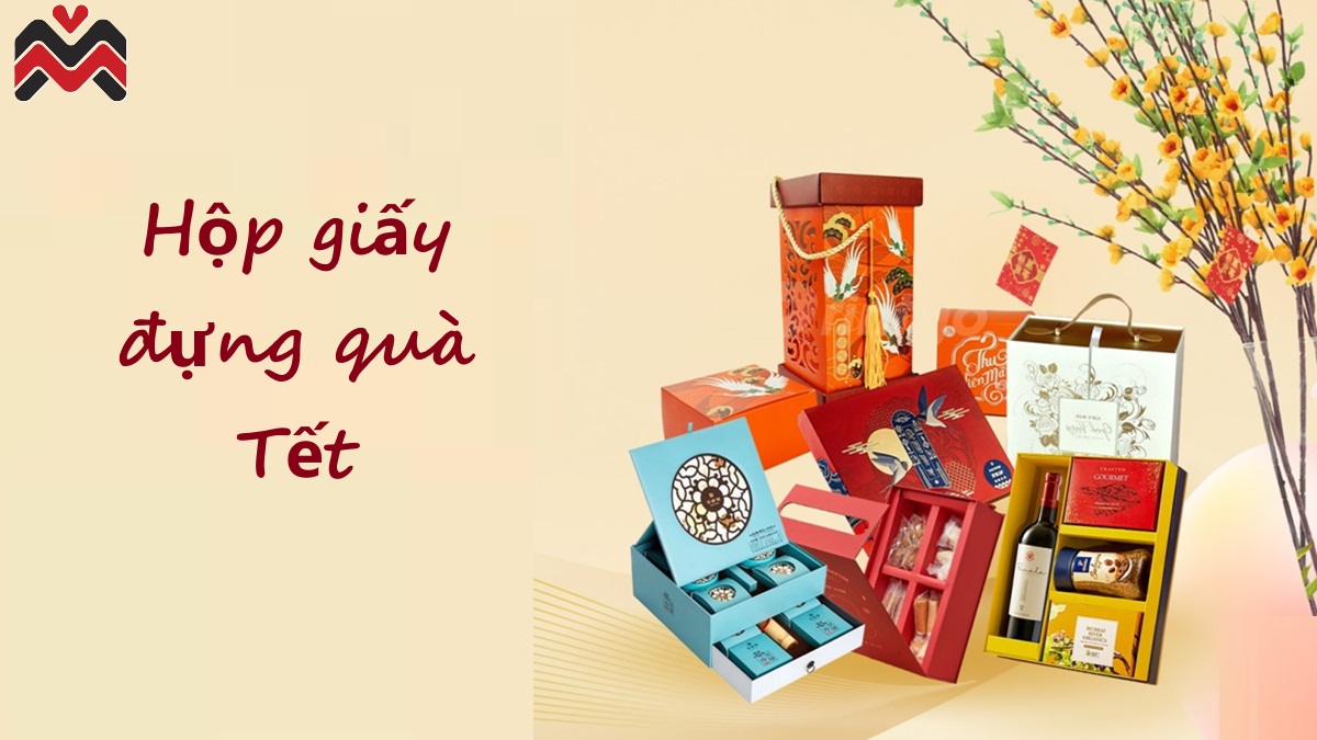 Hộp giấy đựng quà Tết giá sỉ cho doanh nghiệp