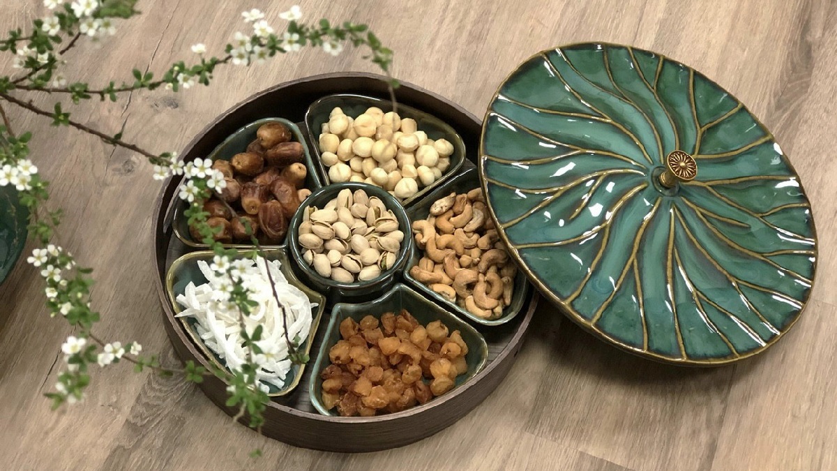 Khay mứt Tết hiện đại cho mọi gia đình