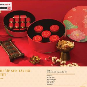 Set quà tặng Trà Đinh Ướp Sen Tây Hồ và Mứt Tết