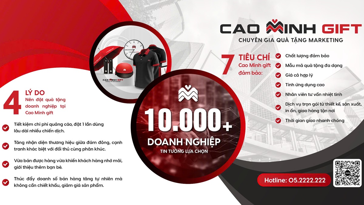 4 lý do nên đặt quà tặng doanh nghiệp Cao Minh gift