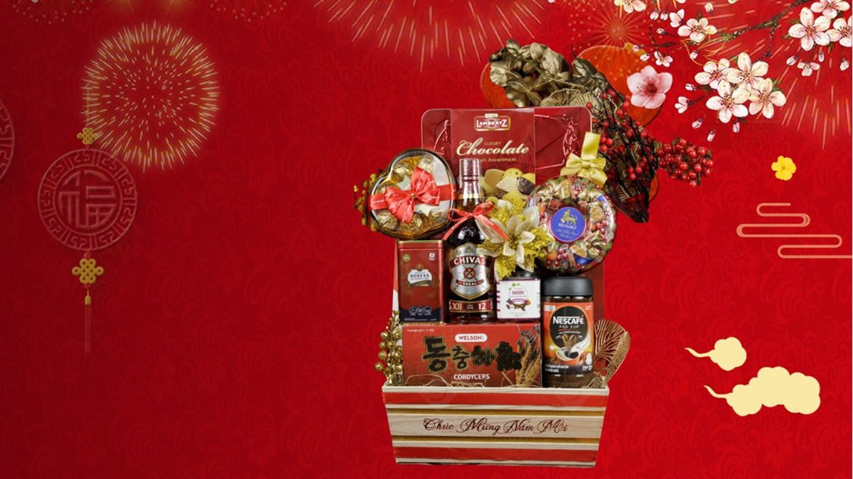 Giỏ đựng quà Tết cao cấp: Quà tặng ý nghĩa cho doanh nghiệp dịp Tết nguyên đán