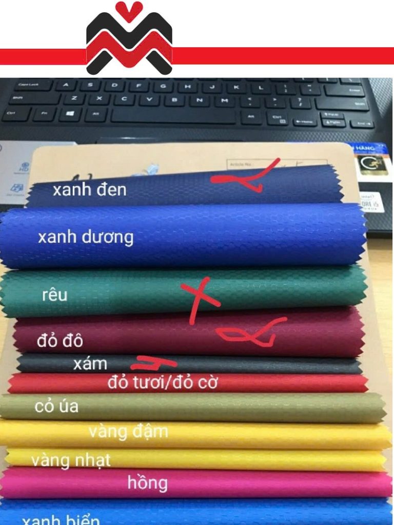 Tư vấn bảng màu áo mưa vải dù