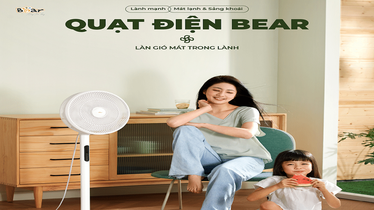 Quạt điện Bear có điều khiển