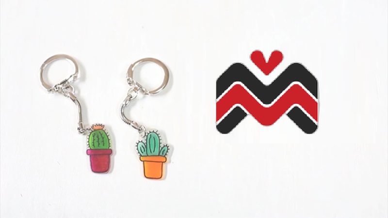 Móc khóa dễ thương in logo