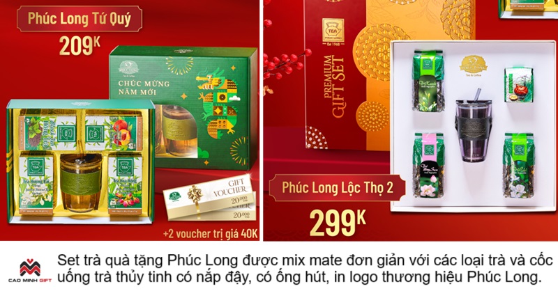 Set trà quà tặng Phúc Long dịp tân niên