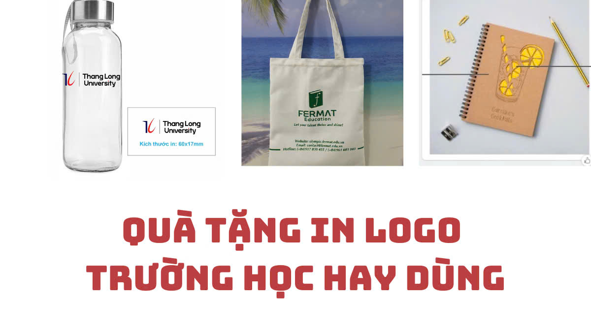 Quà tặng in logo trường học