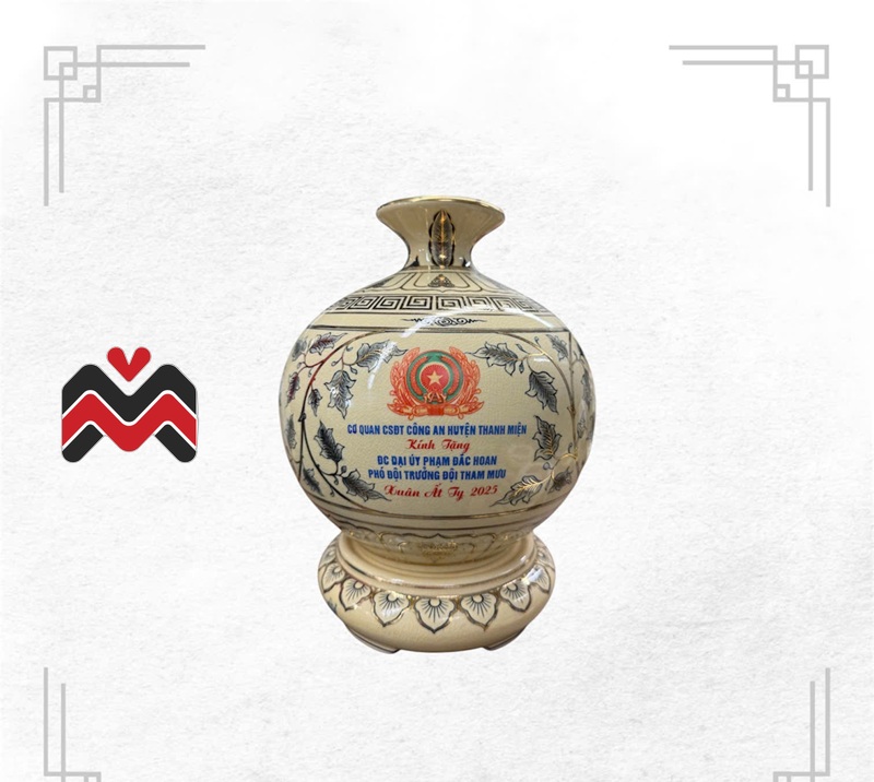 Lọ hoa Chu Đậu in logo